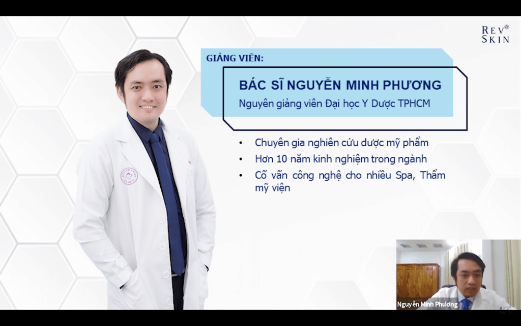 WORSHOP ĐIỀU TRỊ SẸO RỖ & KINH NGHIỆM TỒN TẠI QUA KHỦNG HOẢNG MÙA DỊCH Bác sĩ khách mời với 10 năm kinh nghiệm trong ngành da liễu, dược mỹ phẩm