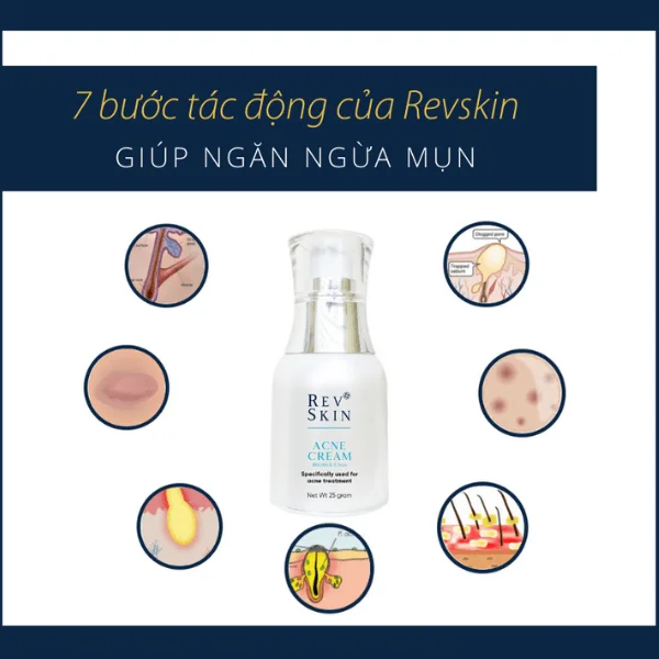 7 bước công dụng của kem trị mụn RevSkin giúp điều trị và ngăn ngừa mụn