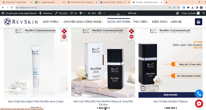 ĐỊA CHỈ BÁN KEM CHẤM MỤN REVSKIN ACNE CREAM UY TÍN TẠI VIỆT NAM Website của Dược mỹ phẩm RevSkin