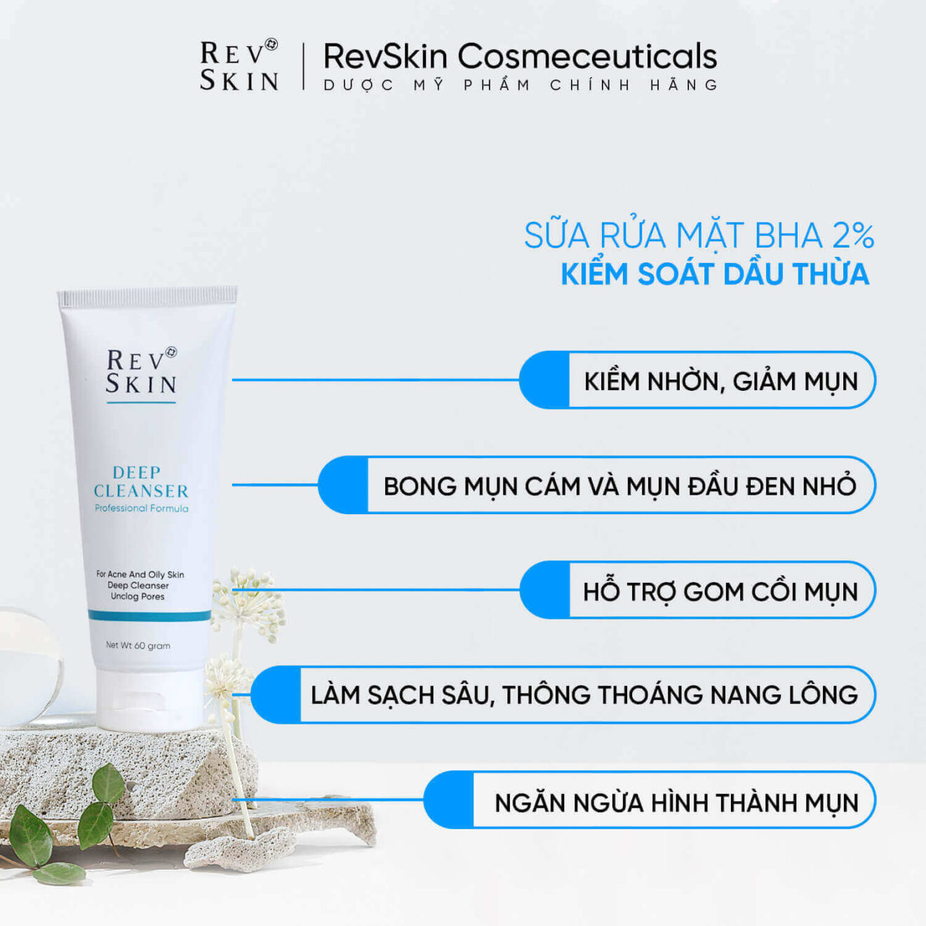 Công dụng của sữa rửa mặt RevSkin