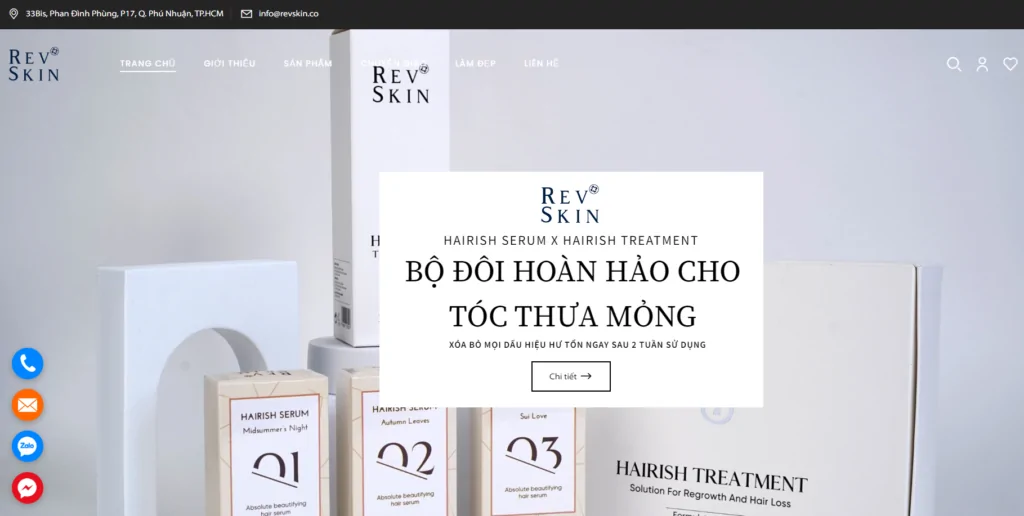 Truy cập website của RevSkin để đặt mua sản phẩm chính hãng