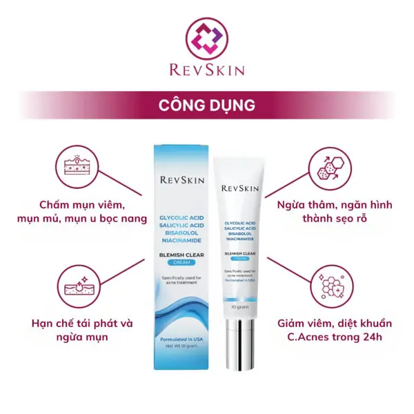 revskin blemish clear cream cong dung
