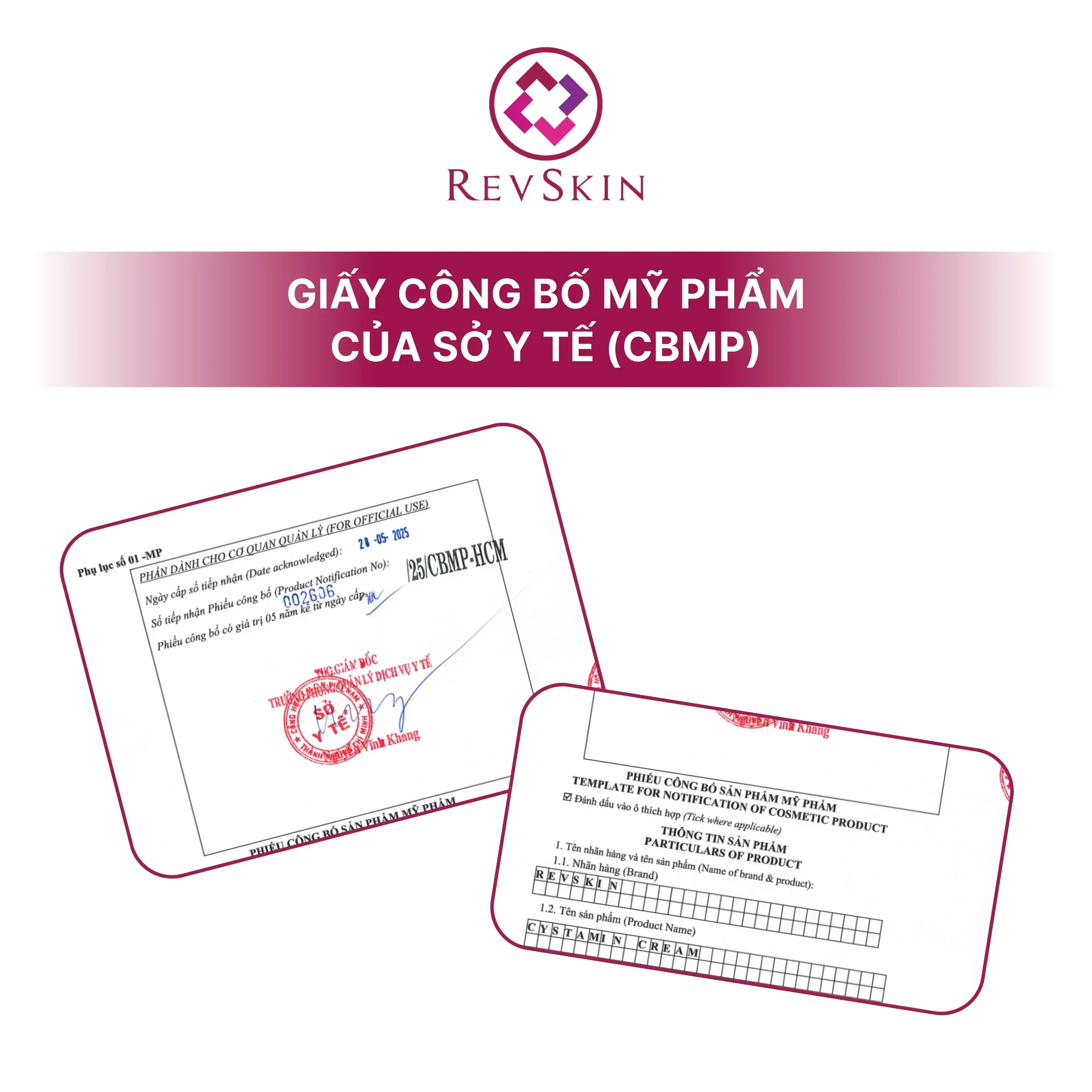 Bộ đôi ức chế sắc tô Cystamin Cream & Cystamin Cleaanser revskin cystamin cream gcb