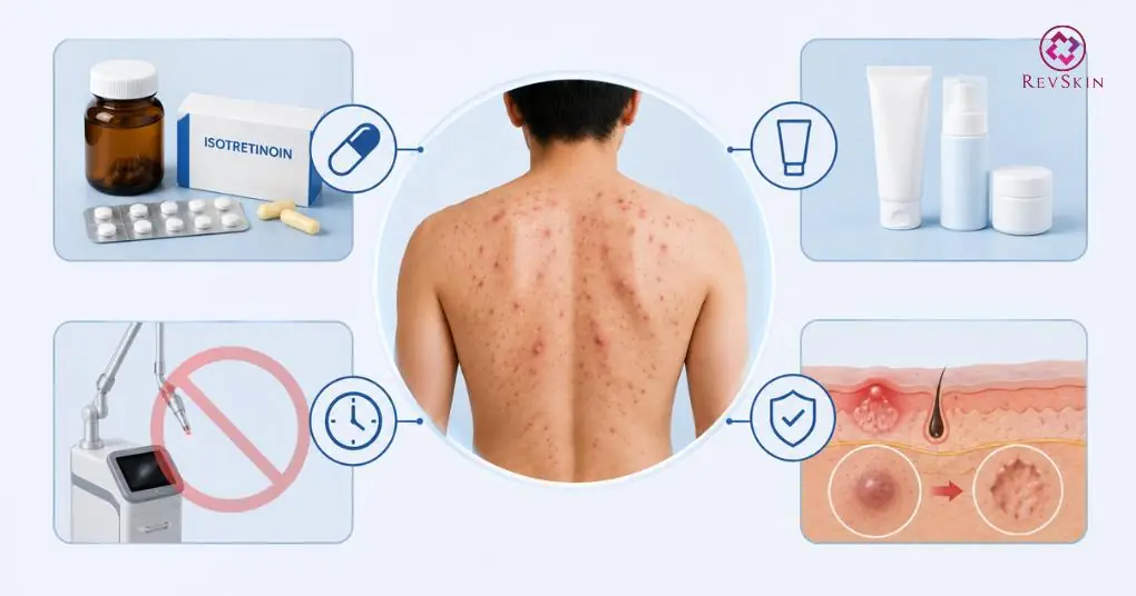 điều trị mụn lưng mức độ nặng 