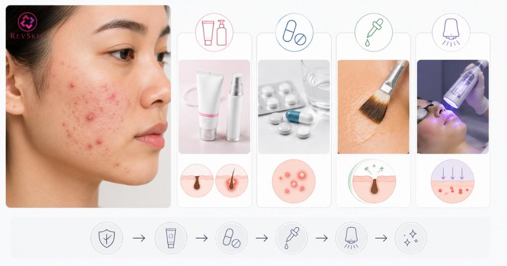 điều trị mụn ở má mức độ trung bình