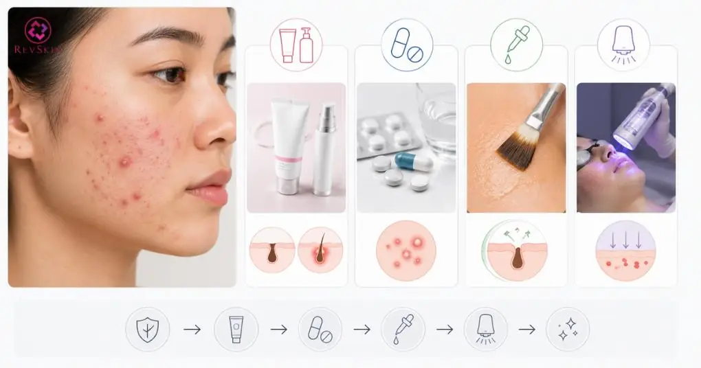điều trị mụn ở má mức độ trung bình
