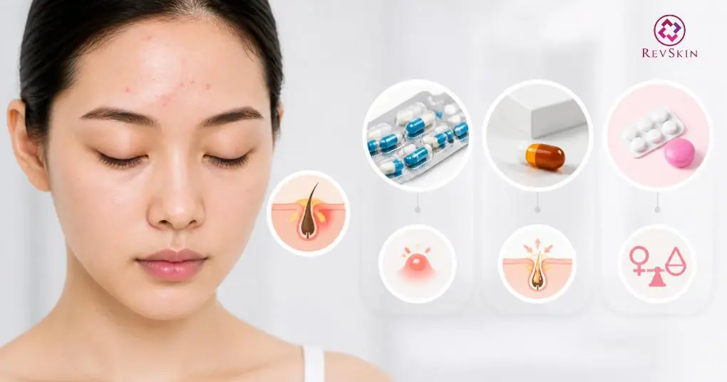 điều trị mụn trán bằng thuốc uống khánh sinh isotretinoin