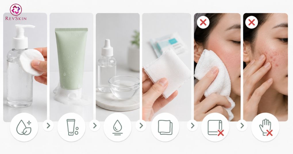làm sạch da đúng cách sau năn mụn 
