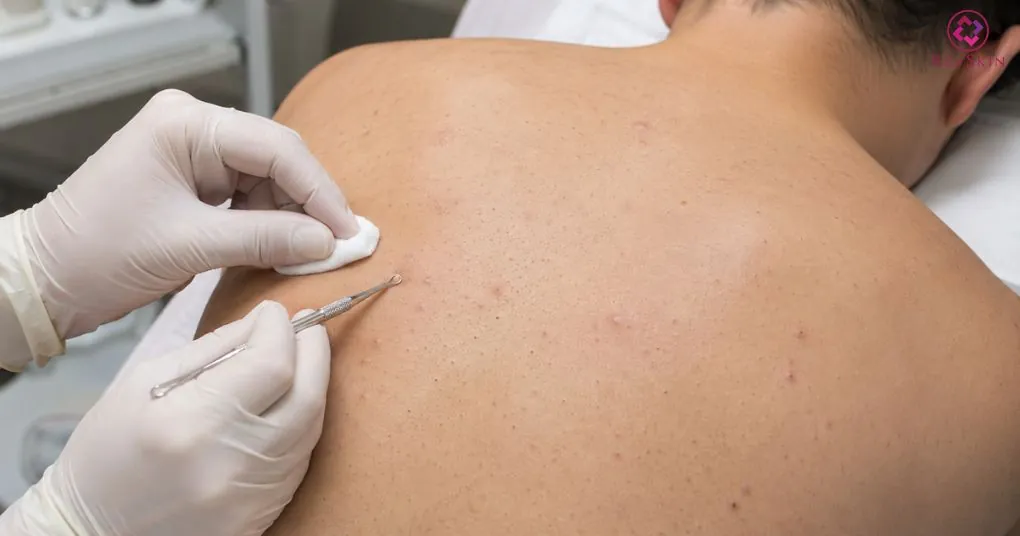 lấy nhân mụn lưng y khoa