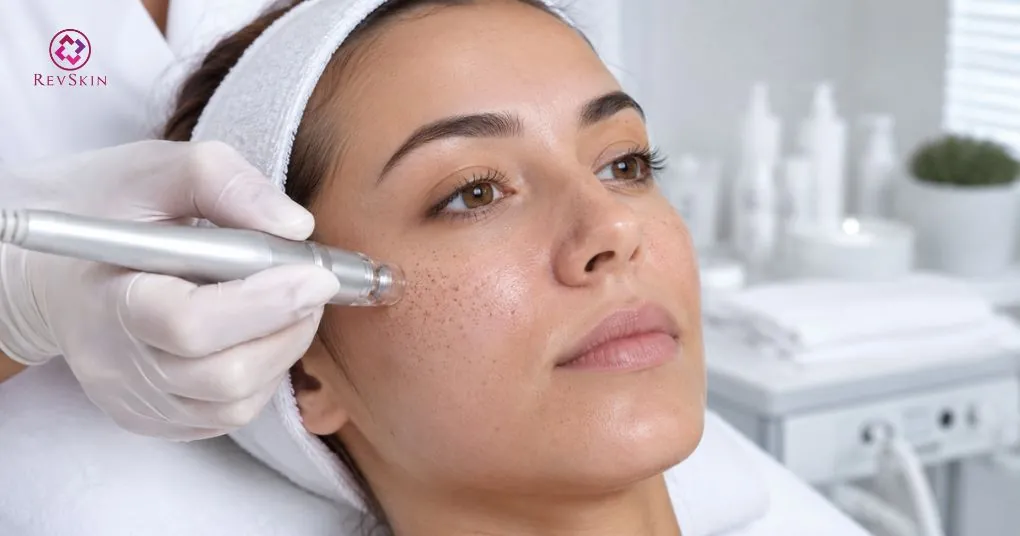 mài da vi điểm hỗ trợ mụn đầu đen ở má