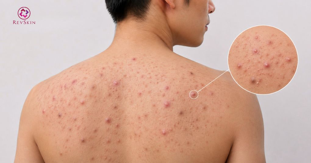 Mụn ẩn ở lưng: Nguyên nhân và cách điều trị chuẩn y khoa mụn ẩn ở lưng mức độ nặng