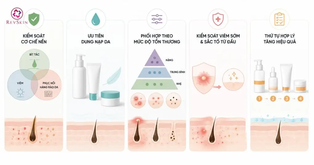 nguyên tắc xây dựng phác đồ mụn