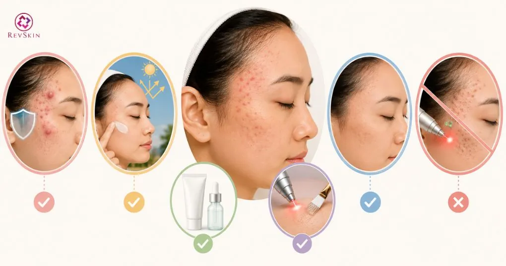 nguyên tắc xử trị thâm sau mụn vùng thái dương 