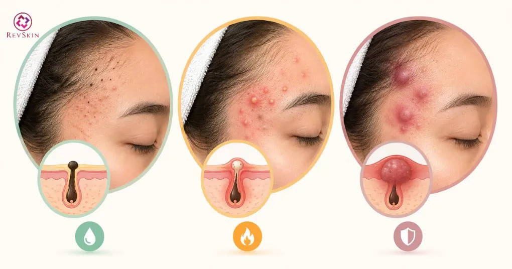 nhóm mụn thường gặp ở vùng thái dương