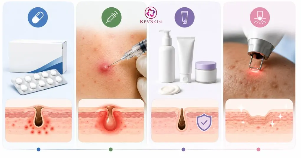 phác đồ mụn nặng đa tầng