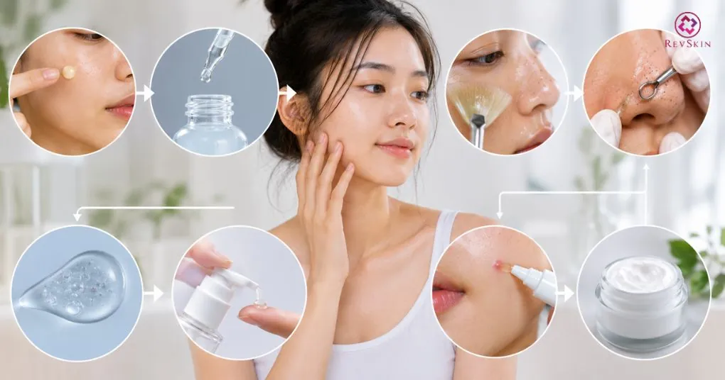 Mụn đầu đen ở tuổi dậy thì: Nguyên nhân, vị trí thường gặp và cách điều trị phác đồ phối hợp hoạt chất điều trị mụn đầu đen