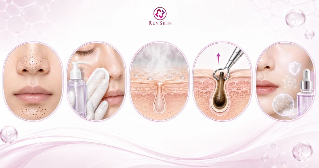 quy trình lấy nhân mụn đầu đen
