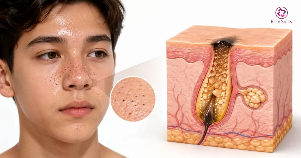 Mụn đầu đen ở tuổi dậy thì: Nguyên nhân, vị trí thường gặp và cách điều trị tích tụ tế bào chết da nhờn gây mụn