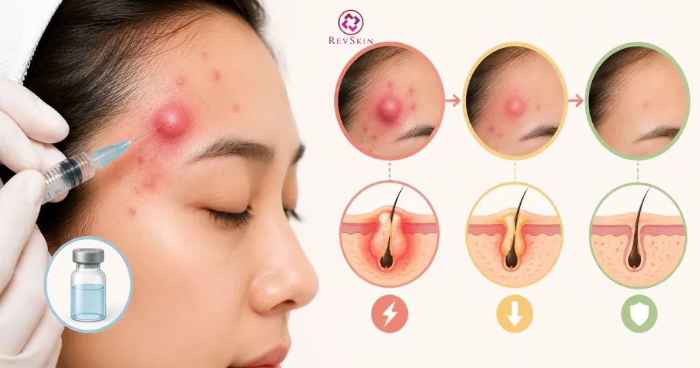 tiêm corticosteroid nổi mụn bọc thái dương