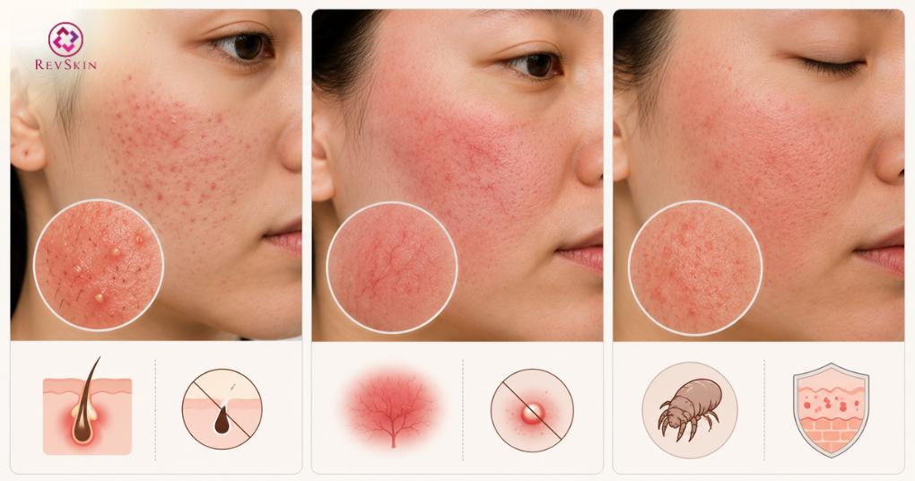 tình trạng dễ nhầm mụn ở má