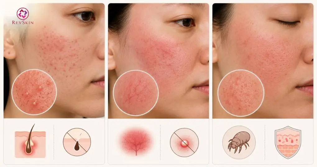tình trạng dễ nhầm mụn ở má