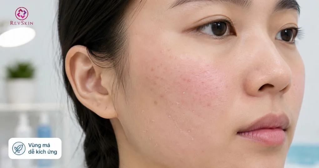 trị mụn đầu đen ở má nguy cơ kích ứng