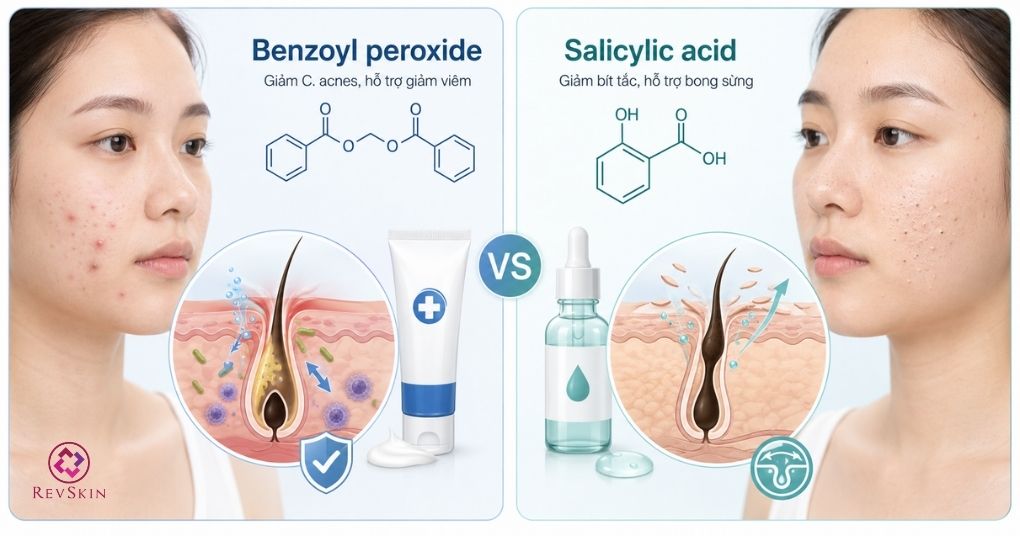benzoyl peroxide và salicylic acid