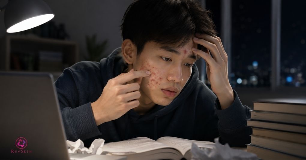 căng thẳng dễ mụn trứng cá