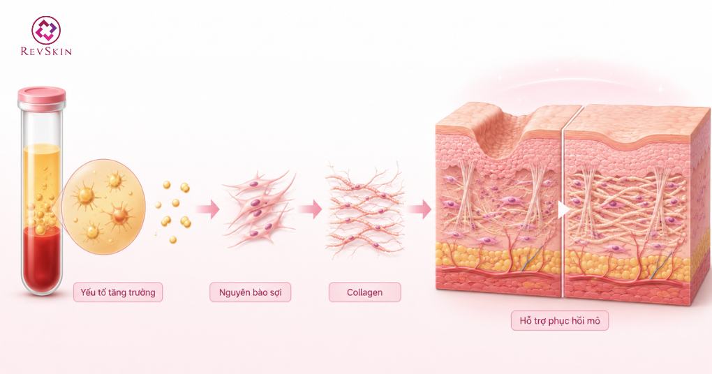 cơ chế prp hỗ trợ phục hồi mô sẹo rỗ