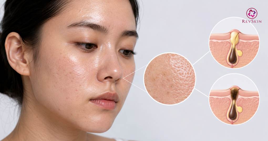 Mụn trứng cá là gì? Nguyên nhân, phân loại và dấu hiệu nhận biết da dầu lỗ chân lông dễ bít tắc