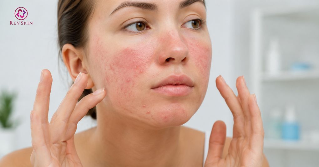 không nặn lột mụn trứng cá đỏ