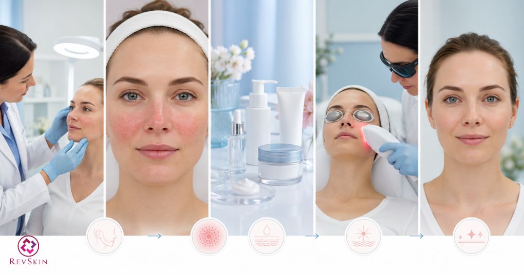 quy trình điều trị mụn trứng cá đỏ