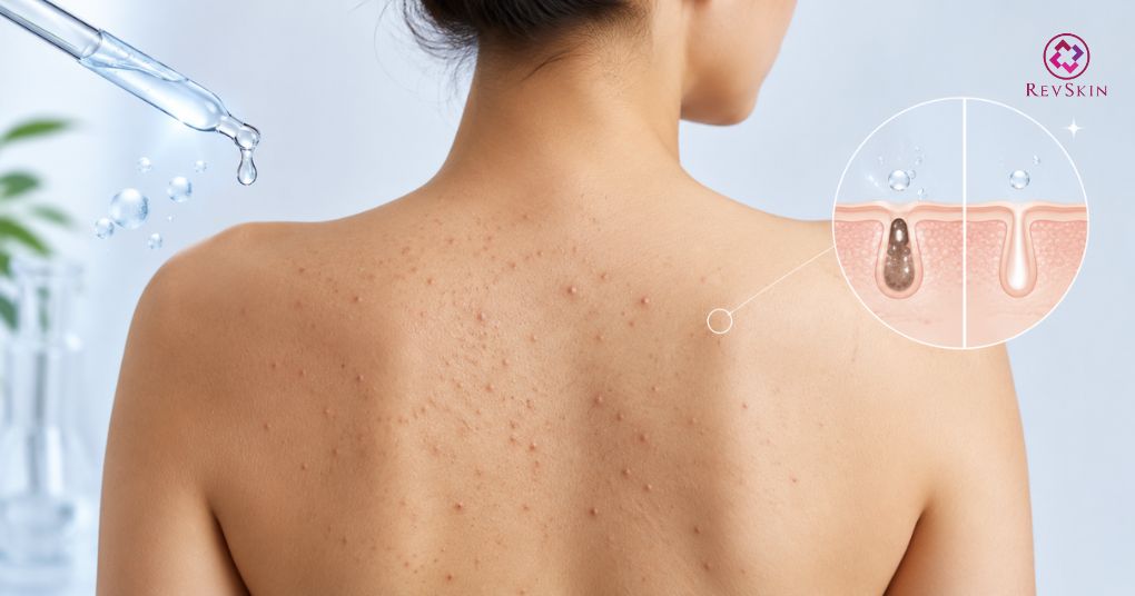 Trị thâm mụn lưng chuẩn y khoa giúp kiểm soát sắc tố sau viêm salicylic acid giảm bít tắc mụn lưng