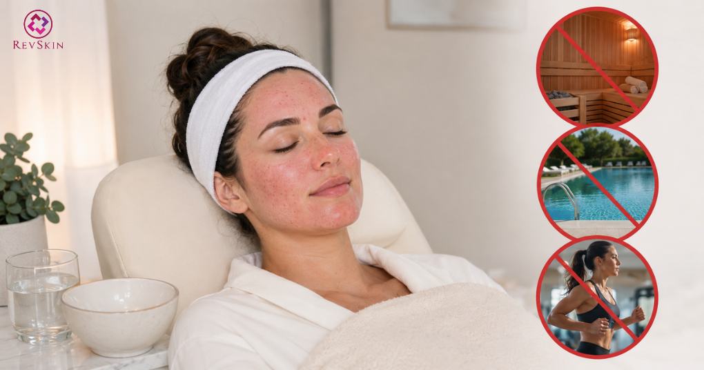 sau prp tránh xông hơi bơi lội vận động mạnh 