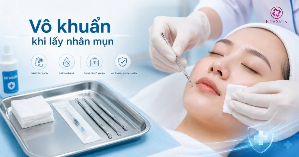 Phác đồ nặn mụn trứng cá chuẩn y khoa và biến chứng vô khuẩn khi lấy nhân mụn