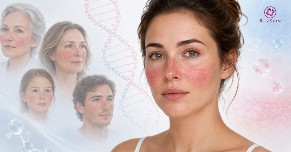 yếu tố di truyền mụn trứng cá đỏ