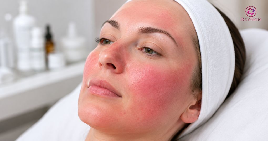 ban đỏ kéo dài sau peel da