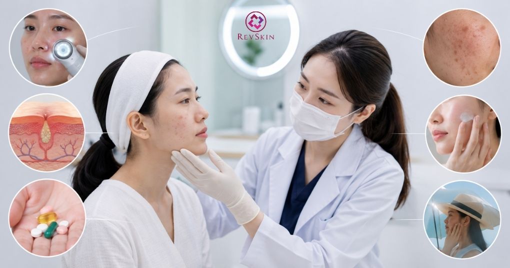 Điều trị mụn trứng cá bằng laser theo phác đồ y khoa đánh giá nền da