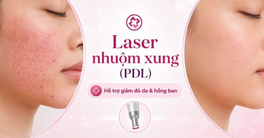 Điều trị mụn trứng cá bằng laser theo phác đồ y khoa laser nhuộm xung pdl