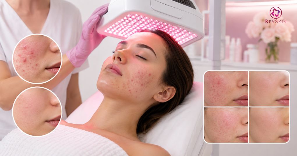 Phát ban mụn trứng cá: Dấu hiệu và cách điều trị chuẩn y khoa liệu pháp ánh sáng giảm viêm mụn