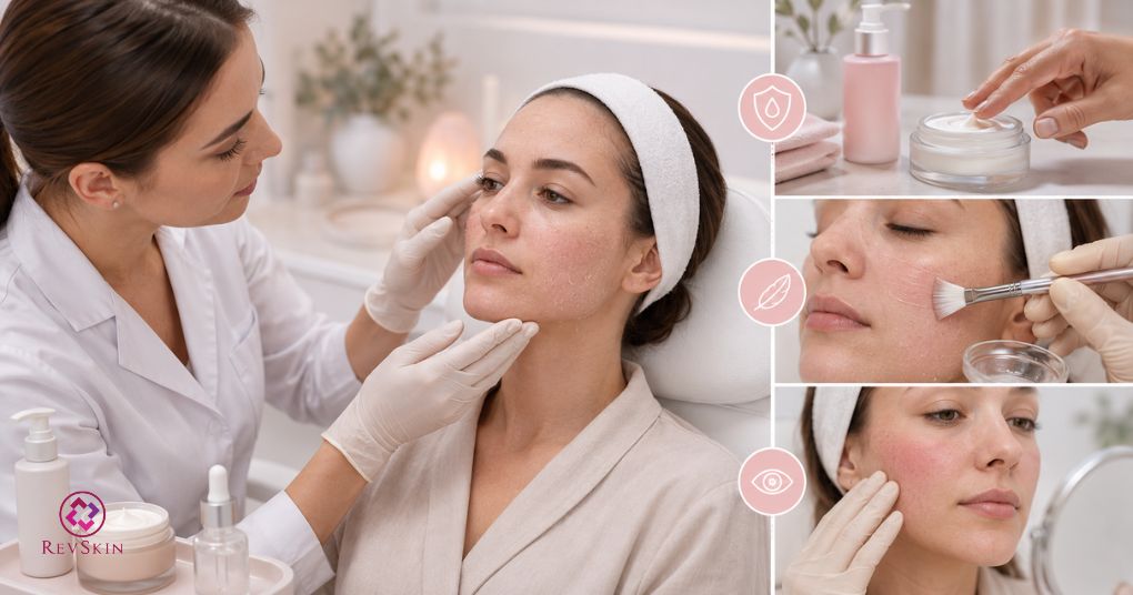 Da khô có nên peel da không? Cách chọn hoạt chất an toàn nguyên tắc kiểm soát da
