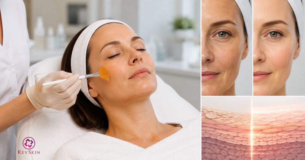 Peel da là gì? Tác dụng, phân loại, hoạt chất và quy trình thực hiện peel hỗ trợ cải thiện lão hoá sớm