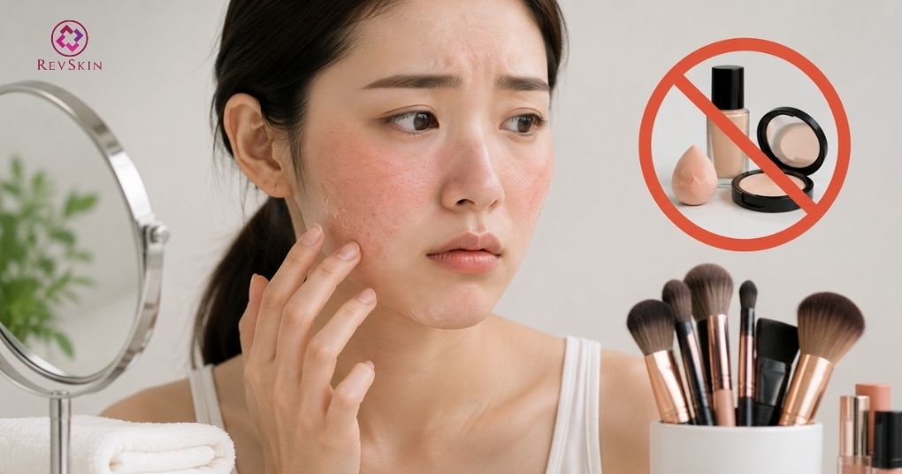 tránh trang điểm dày