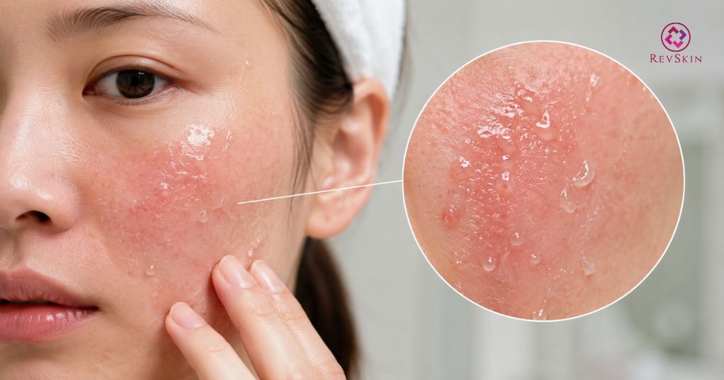 Sau khi peel da có nên đắp mặt nạ không? Những điều cần lưu ý da trợt ướt rỉ dịch