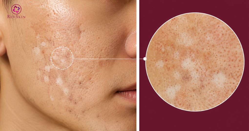 giảm sắc tố quanh điểm chấm sẹo