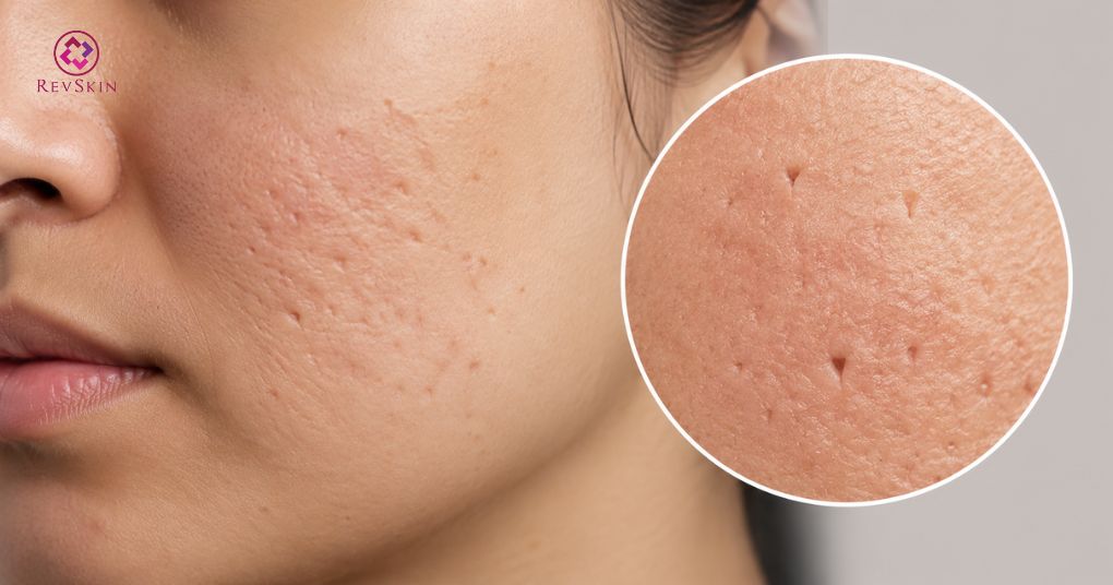 sẹo đáy nhọn và sẹo hộp hẹp